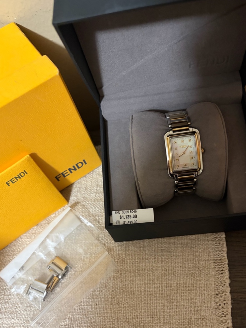 Fendi Two Tone Mother of Pearl Watch - Picture 2 of 4